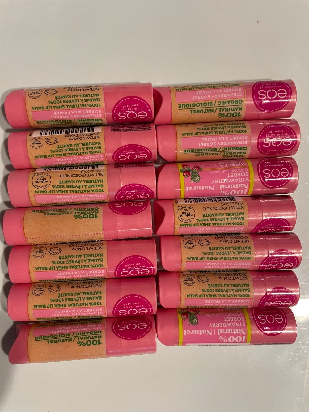 eos Strawberry Sorbet Lip Balm Tube Set of 14